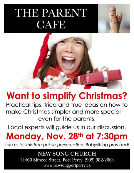 Parent Cafe @ New Song Church | Port Perry | Ontario | Canada