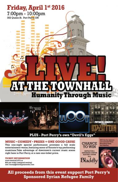 Live! At the Town Hall @ Town Hall 1873 | Port Perry | Ontario | Canada